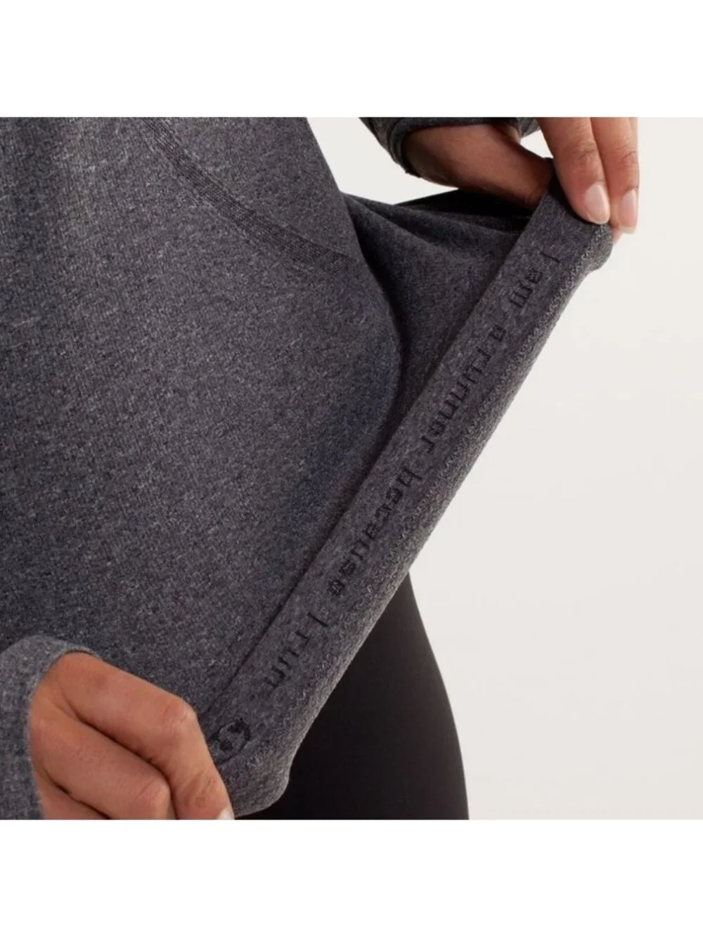 Lululemon Run: Swiftly Tech 1/2 Zip heathered Black (Grey)